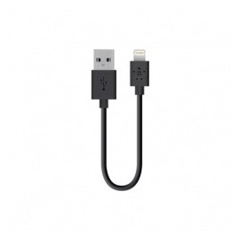 Belkin Cable USB A Macho - Lightning Macho, 15cm, Negro