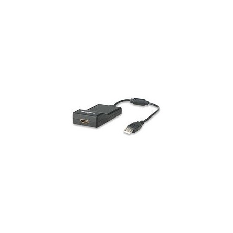 Manhattan Cable USB 2.0 Macho - HDMi Hembra, Negro