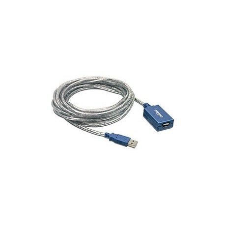 Trendnet Cable USB A Macho - UBS A Hembra, 5 Metros, Plata