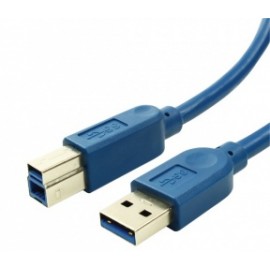 Encore Cable USB-A Macho - USB-B Macho, 1.8 Metros, Azul