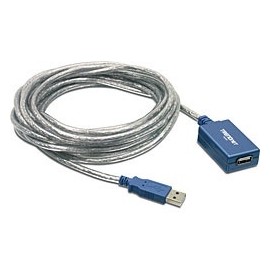 Trendnet Cable USB A Macho - UBS A Hembra, 5 Metros, Plata