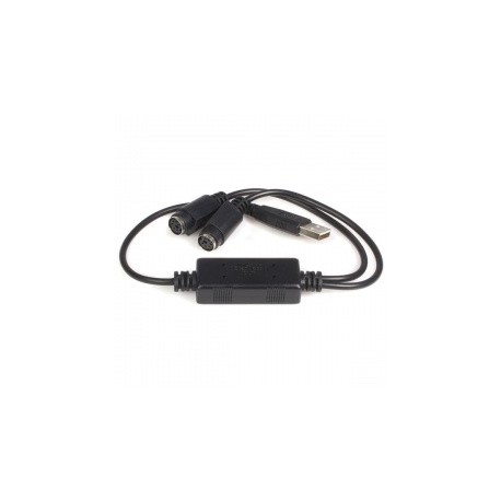 StarTech.com Cable USB A Macho, 2 - DIN 6 Hembra, Negro