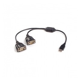 StarTech.com Cable USB A Macho - 2x DB9 Macho, 31cm, Negro
