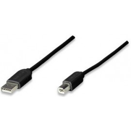 Manhattan Cable USB 1.1, USB A - USB B, 1.8 Metros, Negro