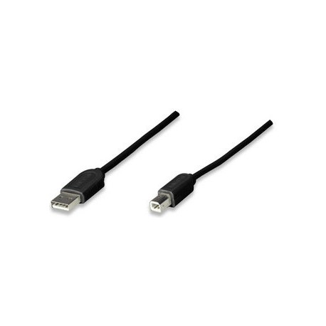 Manhattan Cable USB 1.1, USB A - USB B, 1.8 Metros, Negro