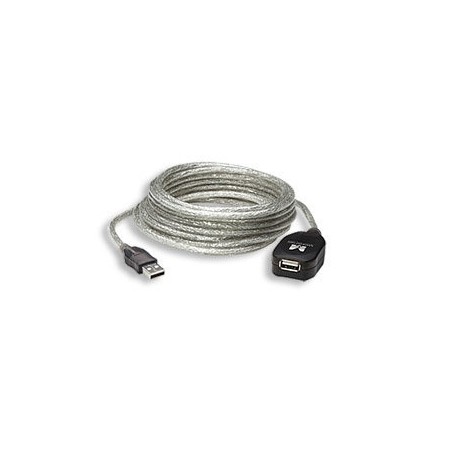 Manhattan Cable USB Macho - USB Hembra, 5 Metros, Plata