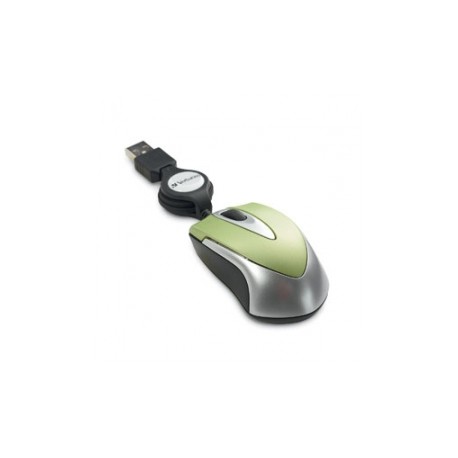Mini Mouse Verbatim Óptico Travel, USB, Verde