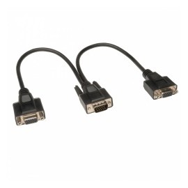 Tripp Lite Cable Divisor en Y para Monitor VGA de Alta Resolución HD15 Macho - 2x HD15 Hembra, 30cm, Negro