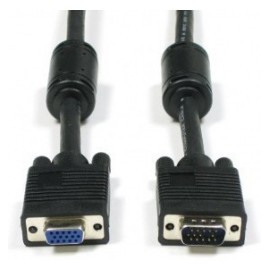 BRobotix Cable VGA (D-Sub) Macho - VGA (D-Sub) Hembra, 7.5 Metros, Negro