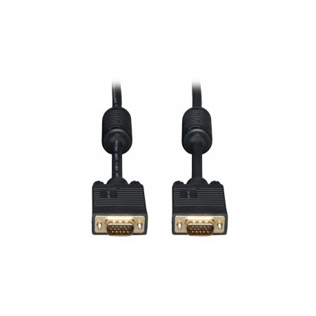 Tripp Lite Cable VGA Coaxial para Monitor, HD15 Macho - Macho, 3.05 Metros, Negro