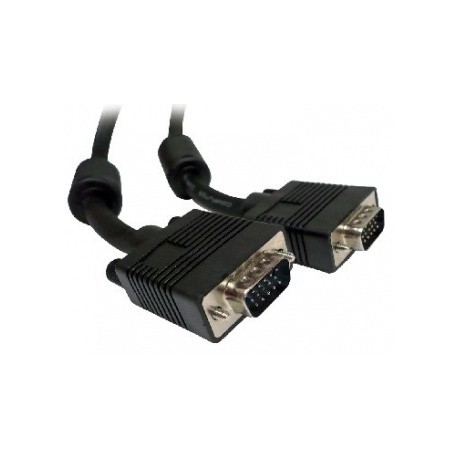 BRobotix Cable para Monitor SVGA HD15 Macho - Macho, 3 Metros, Negro