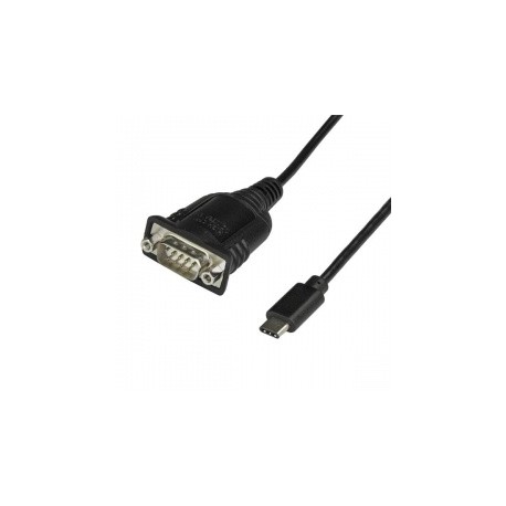 StarTech.com Cable USB Tipo C Macho - Serial DB9 Macho, 40cm, Negro