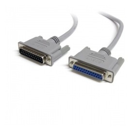 StarTech.com Cable Serial/Paralelo Recto DB25 Macho - Hembra, 1.8 Metros, Gris