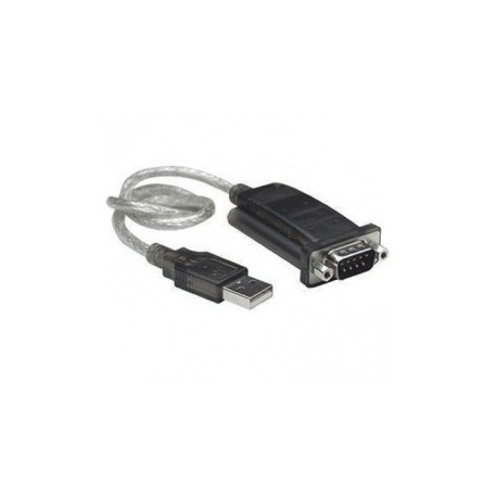 BRobotix Adaptador USB A Macho - RS-232 Macho, Negro/Plata