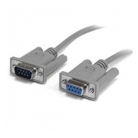 StarTech.com Cable Serial DB-9 Hembra - DB-9 Macho, 3 Metros, Gris