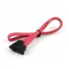 Xtech Cable SATA con Conector de Ángulo, Hembra - Hembra, 50cm, Rojo