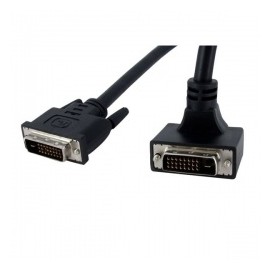StarTech.com Cable Acodado en 90 para Monitor DVI-D de Doble Enlace, 1.8 Metros, Negro
