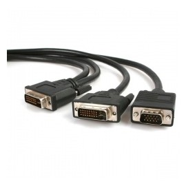 StarTech.com Cable DVI-I Macho - DVI-D  VGA (D-Sub) Macho, 1.8 Metros, Negro