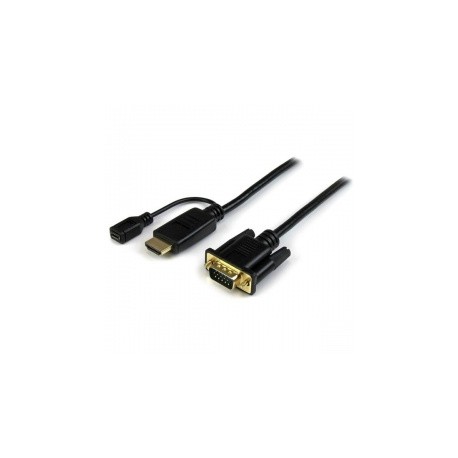 StarTech.com Cable Convertidor Activo HDMI y micro-USB - VGA, 1.8 Metros, Negro