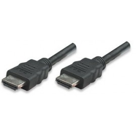 Manhattan Cable HDMI de Alta Velocidad con Canal Ethernet, HDMI Macho - HMDI Macho, 15 Metros, Negro