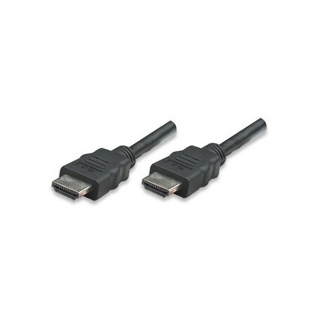 Manhattan Cable HDMI de Alta Velocidad con Canal Ethernet, HDMI Macho - HMDI Macho, 5 Metros, Negro