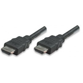 Manhattan Cable HDMI de Alta Velocidad con Canal Ethernet, HDMI Macho - HMDI Macho, 2 Metros, Negro