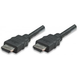 Manhattan Cable HDMI de Alta Velocidad con Canal Ethernet, HDMI Macho - HMDI Macho, 10 Metros, Negro