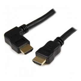 StarTech.com Cable HDMI de Alta Velocidad, HDMI Macho - HDMI Macho, Ángulo Izquierdo, 4K, 2 Metros, Negro