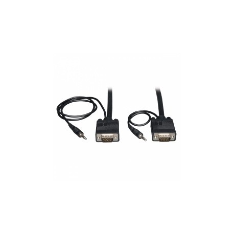 Tripp Lite Cable Coaxial para Monitor, VGA (D-Sub) Macho - VGA (D-Sub) Macho, 1.83 Metros, Negro