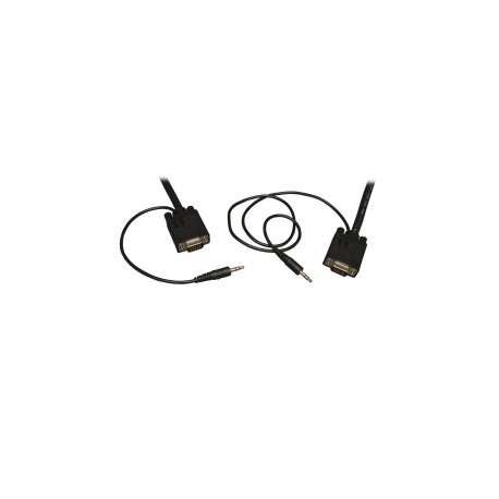 Tripp Lite Cable Coaxial para Monitor, VGA (D-Sub) Macho - VGA (D-Sub) Macho, 4.57 Metros, Negro