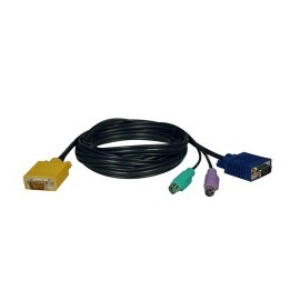 Tripp Lite Cable VGA, HD15 Macho - HD15 Macho  (x2) MiniDIN6 M, 1.8 Metros