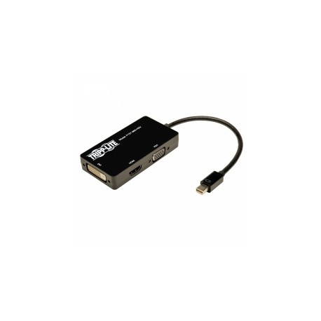 Tripp Lite Cable mini DisplayPort Macho - DVI-D/HDMI/HD15 Hembra, 15cm, Negro