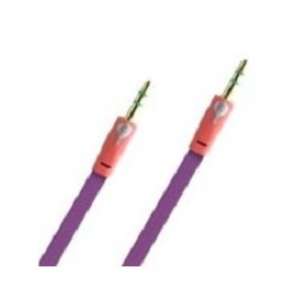 Easy Line Cable AUX 3.5mm Macho - 3.5mm Macho, 1 Metro, Púrpura/Rojo