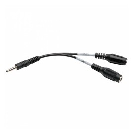 Tripp Lite Cable Divisor de Audifonos 3.5mm Macho - 2x 3.5mm Hembra, 15cm, Negro