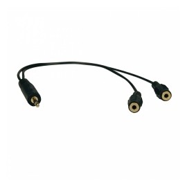 Tripp Lite Cable Divisor en Y 3.5mm Macho - 2x 3.5mm Hembra, 30cm, Negro