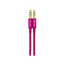 Vorago Cable 3.5mm Macho - 3.5mm Macho, 1 Metro, Rosa Metálico