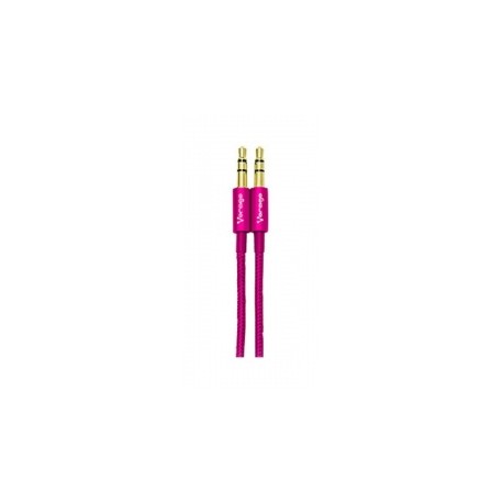 Vorago Cable 3.5mm Macho - 3.5mm Macho, 1 Metro, Rosa Metálico