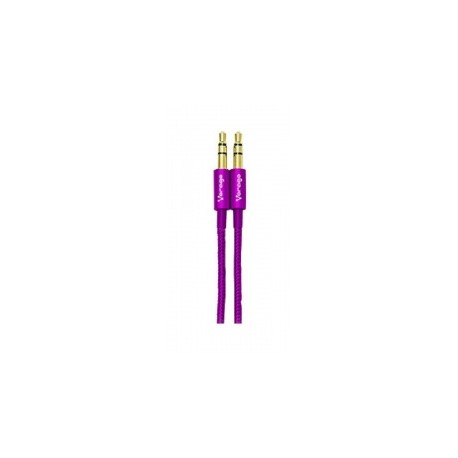 Vorago Cable 3.5mm Macho - 3.5mm Macho, 1 Metro, Morado Metálico