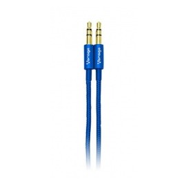 Vorago Cable 3.5mm Macho - 3.5mm Macho, 1 Metro, Azul Metálico