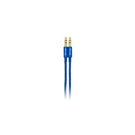 Vorago Cable 3.5mm Macho - 3.5mm Macho, 1 Metro, Azul Metálico