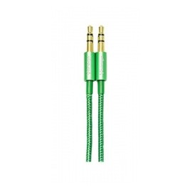 Vorago Cable 3.5mm Macho - 3.5mm Macho, 1 Metro, Verde Metálico