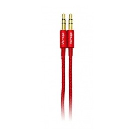Vorago Cable 3.5mm Macho - 3.5mm Macho, 1 Metro, Rojo Metálico
