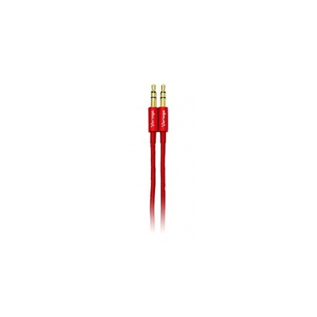 Vorago Cable 3.5mm Macho - 3.5mm Macho, 1 Metro, Rojo Metálico