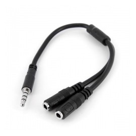 StarTech.com Cable 3,5mm Macho - 2x de 3,5mm Hembra, 20cm, Negro
