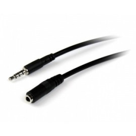 Startech.com Cable 3.5mm Macho - 3.5mm Hembra, 2 Metros, Negro