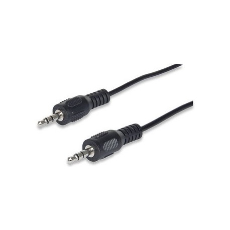 Manhattan Cable 3.5mm Macho - 3.5mm Macho, 90cm, Negro