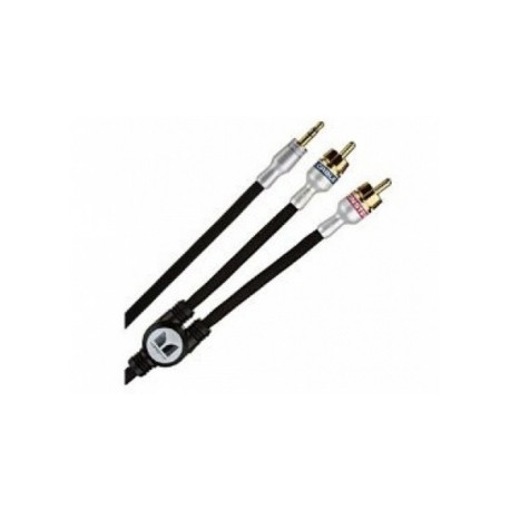 Monster Cable iCable 2 x RCA Macho - 3.5mm Macho, 2.7 Metros, Negro
