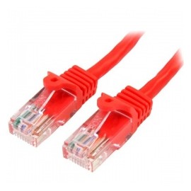 StarTech.com Cable Patch Cat5 UTP RJ-45 Macho - RJ-45 Macho, 50cm, Rojo