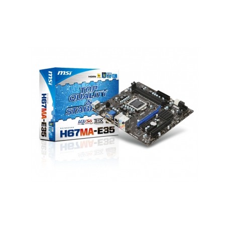 Tarjeta Madre MSI micro ATX H67MA-E35, S-1155, Intel H67, HDMI, USB 3.0, 16GB DDR3, para Intel