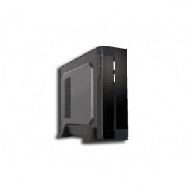 Gabinete Slim PIXXO CM-01R2, micro-ATX, USB 2.0, con Fuente de 450W, Negro